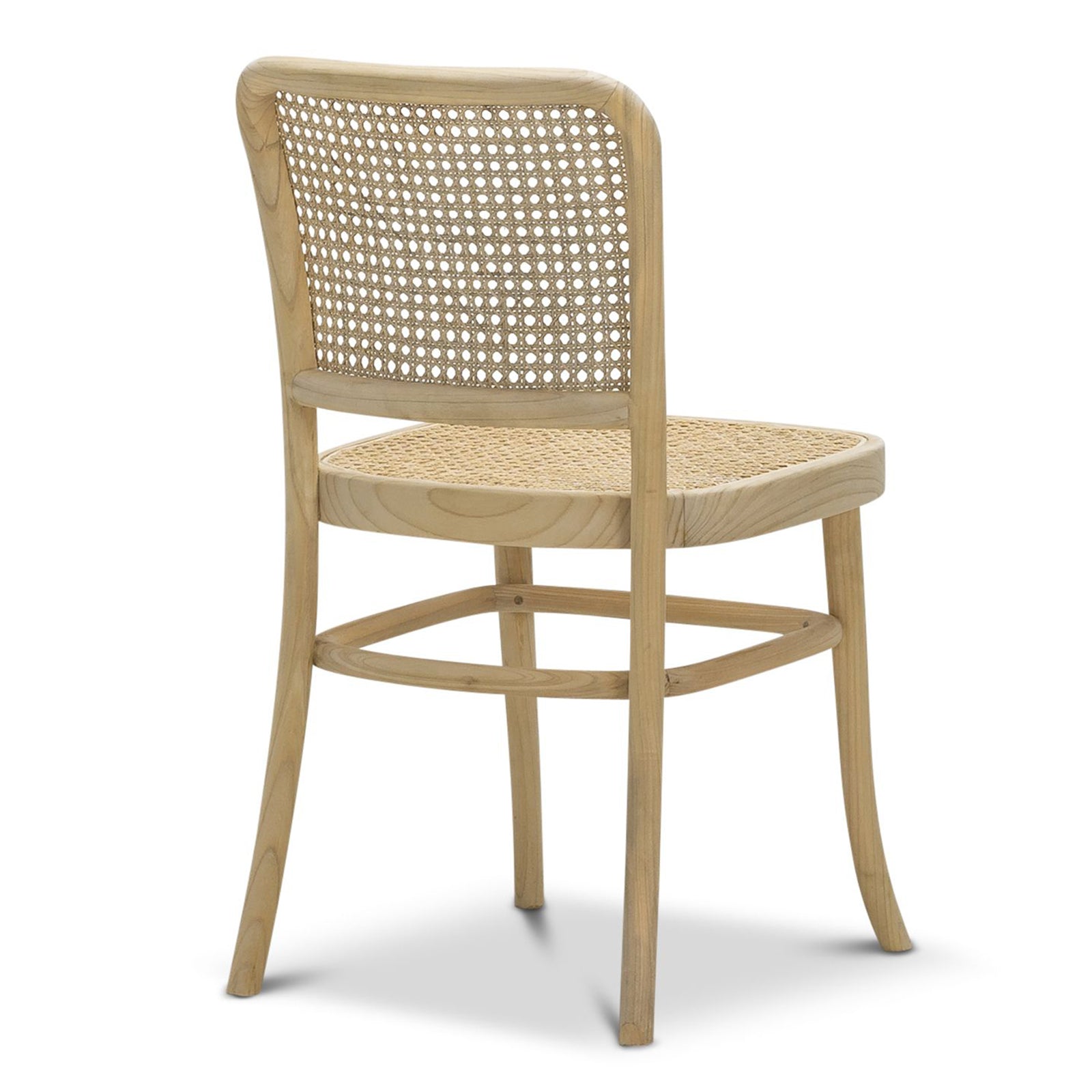 Set of 2 - Zara Teak Wood Cane Dining Chair - Natural Dining Chair Eastern-Local
