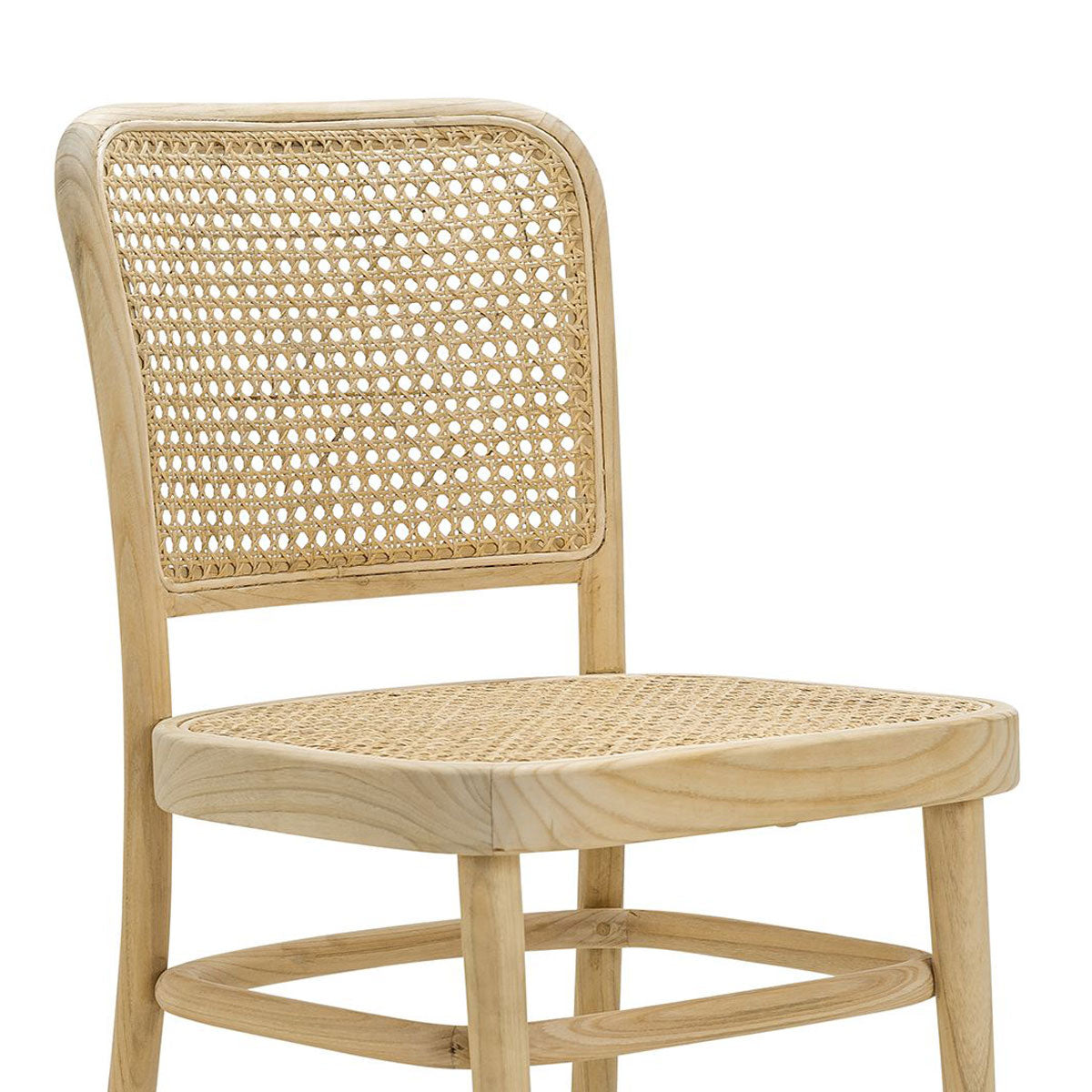 Set of 2 - Zara Teak Wood Cane Dining Chair - Natural Dining Chair Eastern-Local