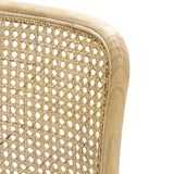 Set of 2 - Zara Teak Wood Cane Dining Chair - Natural Dining Chair Eastern-Local