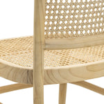 Set of 2 - Zara Teak Wood Cane Dining Chair - Natural Dining Chair Eastern-Local