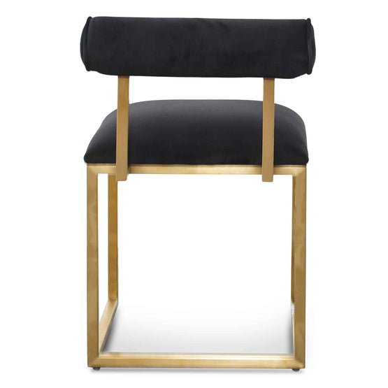 Prato Black Velvet Occasional Chair - Brushed Gold Base DC2621-BS