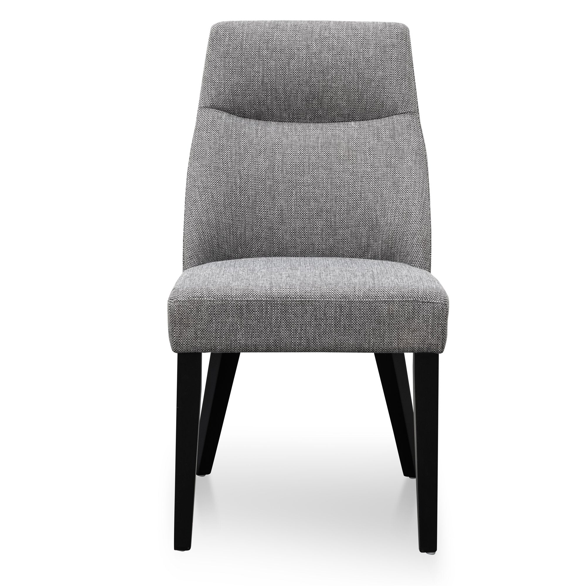 Ex Display - Rivera Fabric Dining Chair - Graphite Grey - Black Legs Dining Chair K Sofa-Core