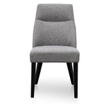Ex Display - Rivera Fabric Dining Chair - Graphite Grey - Black Legs Dining Chair K Sofa-Core