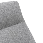 Ex Display - Rivera Fabric Dining Chair - Graphite Grey - Black Legs Dining Chair K Sofa-Core