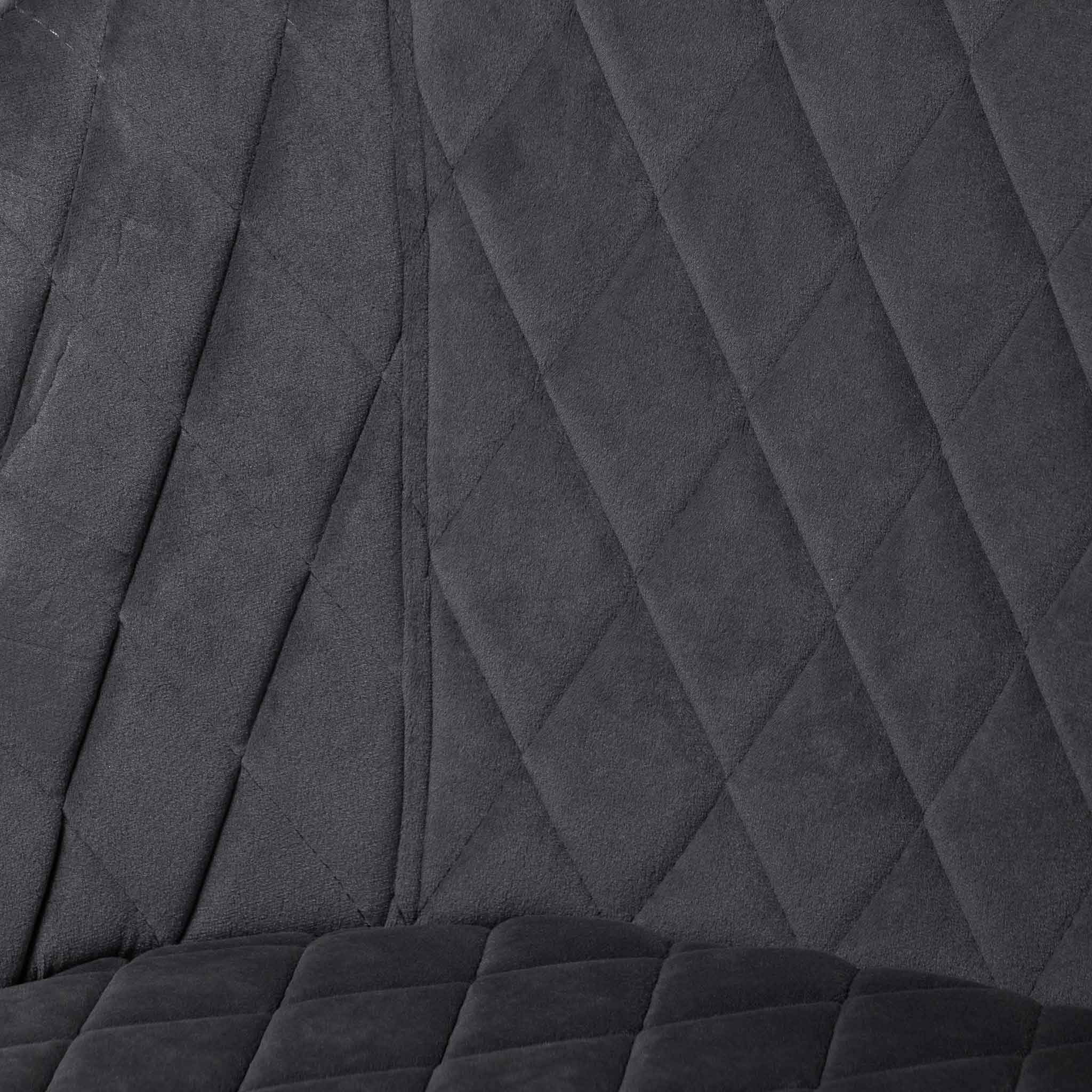 Set of 2 - Rolf Dining Chair - Grey Velvet in Black Legs Dining Chair St Chairs-Core   