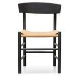 Ex Display - Erika Rattan Black Dining Chair - Natural Seat Dining Chair Oakwood-Core