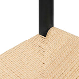 Ex Display - Erika Rattan Black Dining Chair - Natural Seat