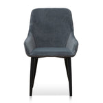 Ex Display - Acosta Dining Chair - Grey Velvet in Black Legs Dining Chair St Chairs-Core