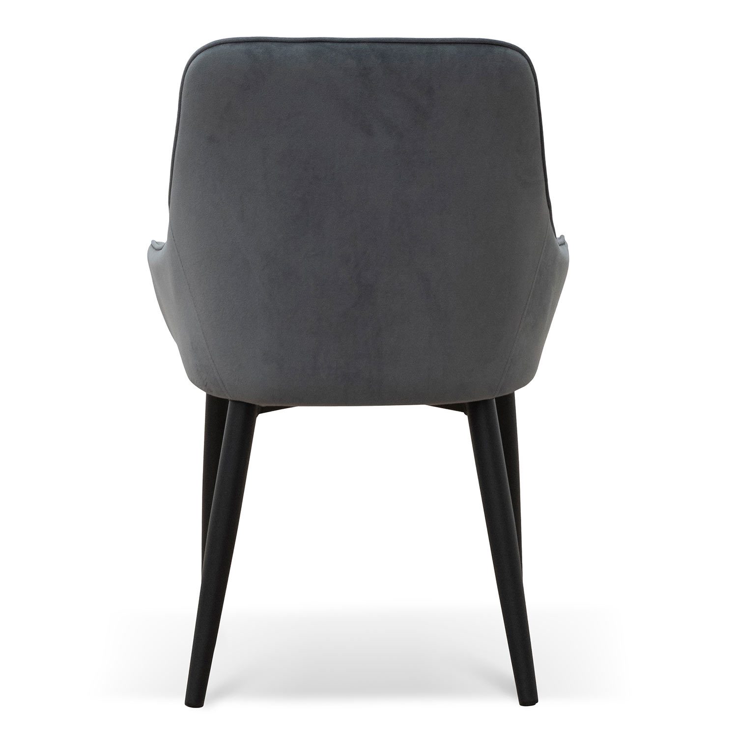Ex Display - Acosta Dining Chair - Grey Velvet in Black Legs Dining Chair St Chairs-Core