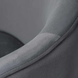 Ex Display - Rowena Dining Chair - Grey Velvet in Black Legs Dining Chair St Chairs-Core