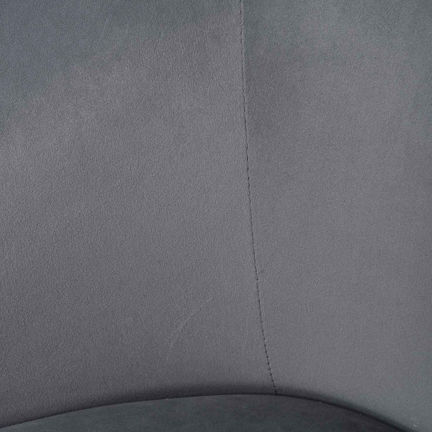 Ex Display - Rowena Dining Chair - Grey Velvet in Black Legs Dining Chair St Chairs-Core