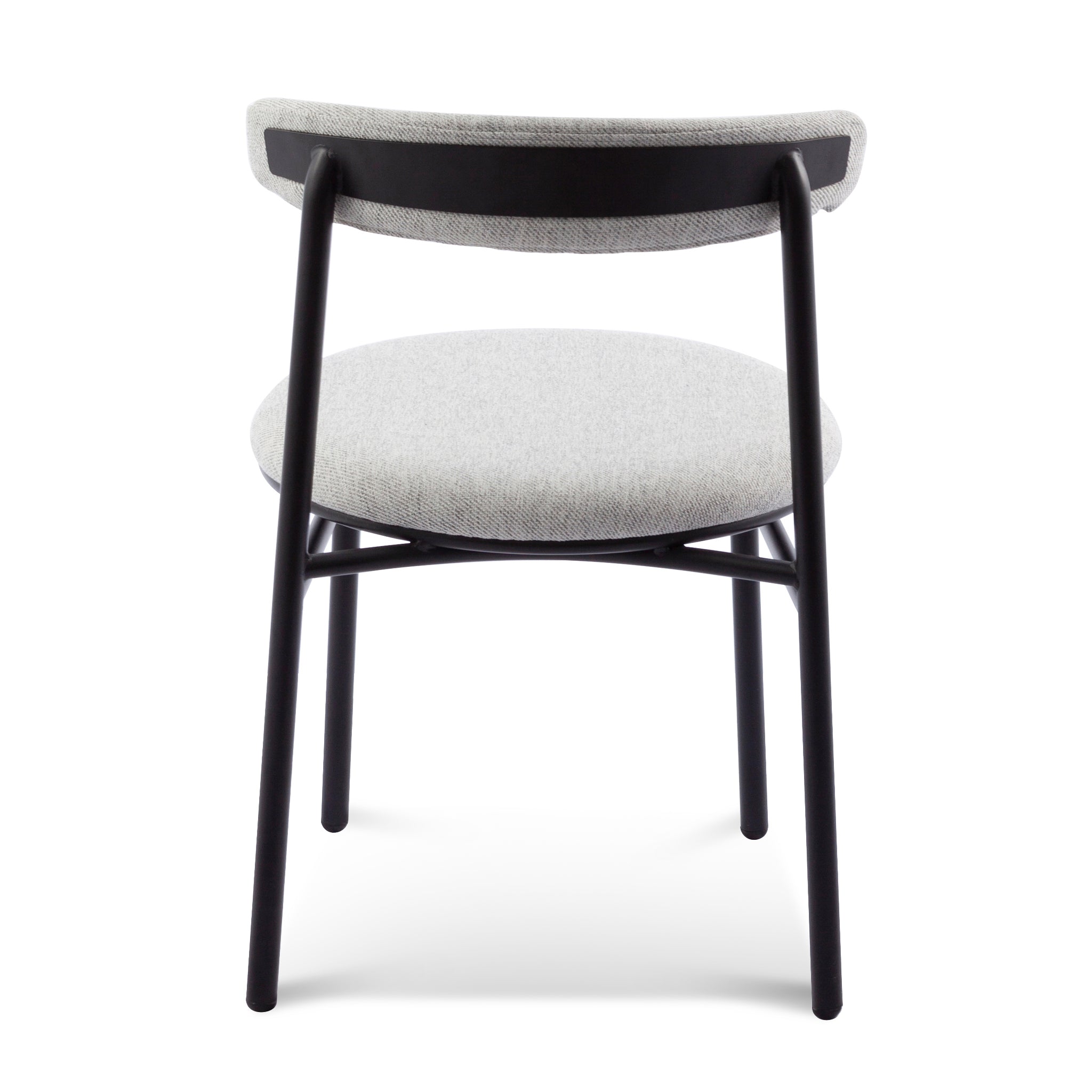 Ex Display - Set of 2 Oneal Fabric Dining Chair - Silver Grey with Black Legs (Office use) Dining Chair Swady-Core