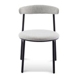 Ex Display - Set of 2 Oneal Fabric Dining Chair - Silver Grey with Black Legs (Office use) Dining Chair Swady-Core
