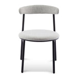 Set of 2 - Oneal Fabric Dining Chair - Silver Grey with Black Legs Dining Chair Swady-Core   