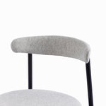 Ex Display - Set of 2 Oneal Fabric Dining Chair - Silver Grey with Black Legs Dining Chair Swady-Core   