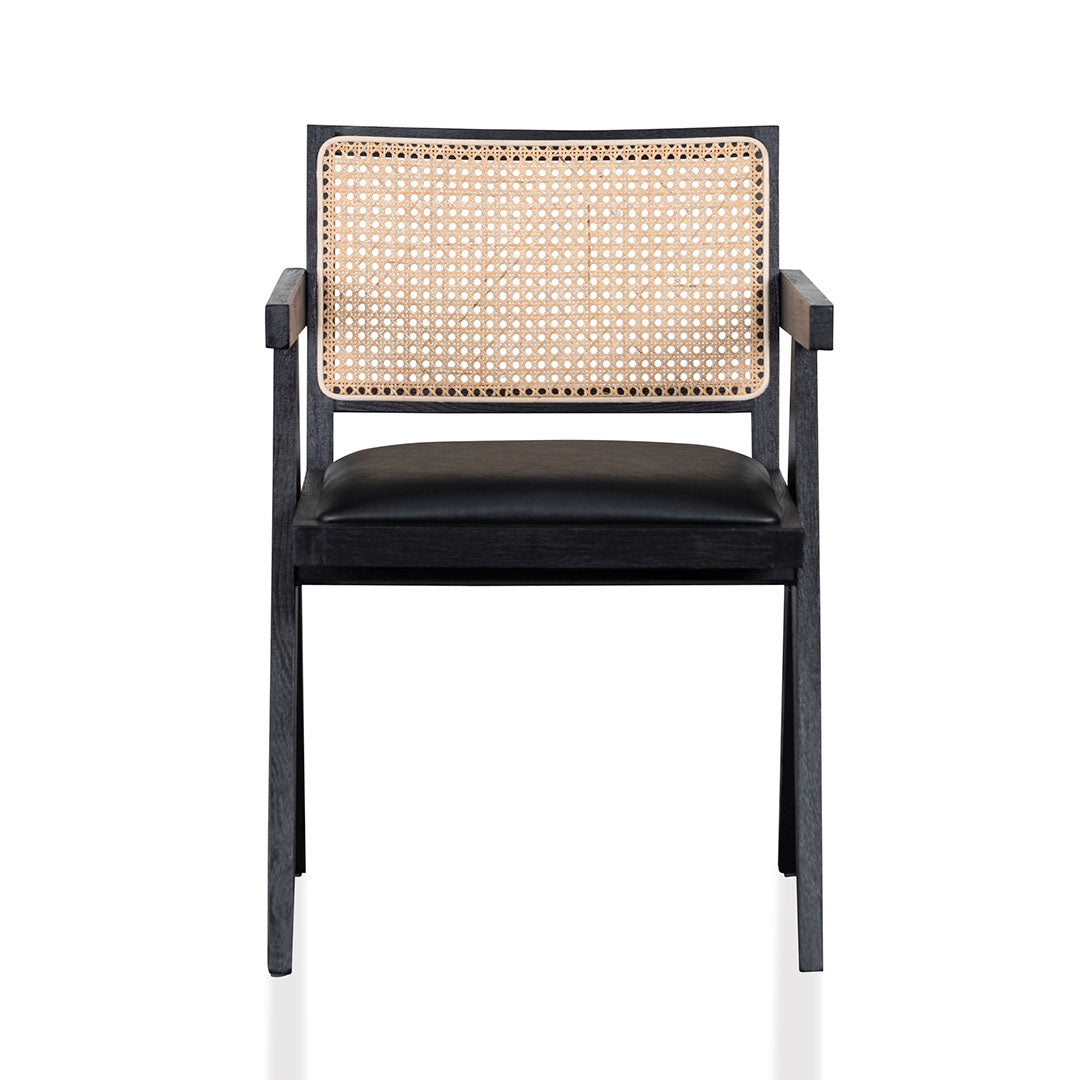 Ex Display - Castro Rattan Dining Chair - Black Dining Chair Chic-Core