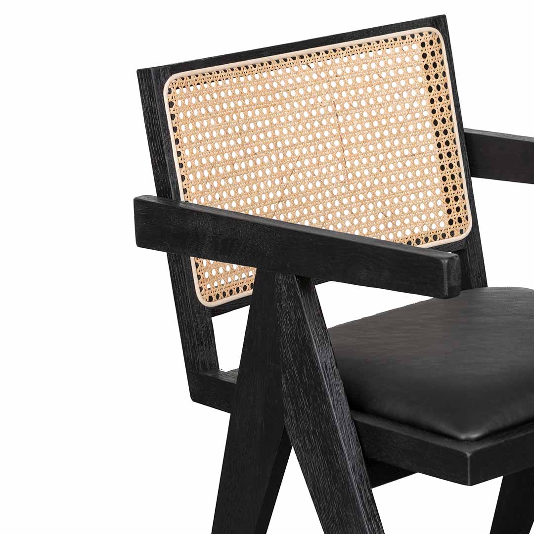 Ex Display - Castro Rattan Dining Chair - Black Dining Chair Chic-Core