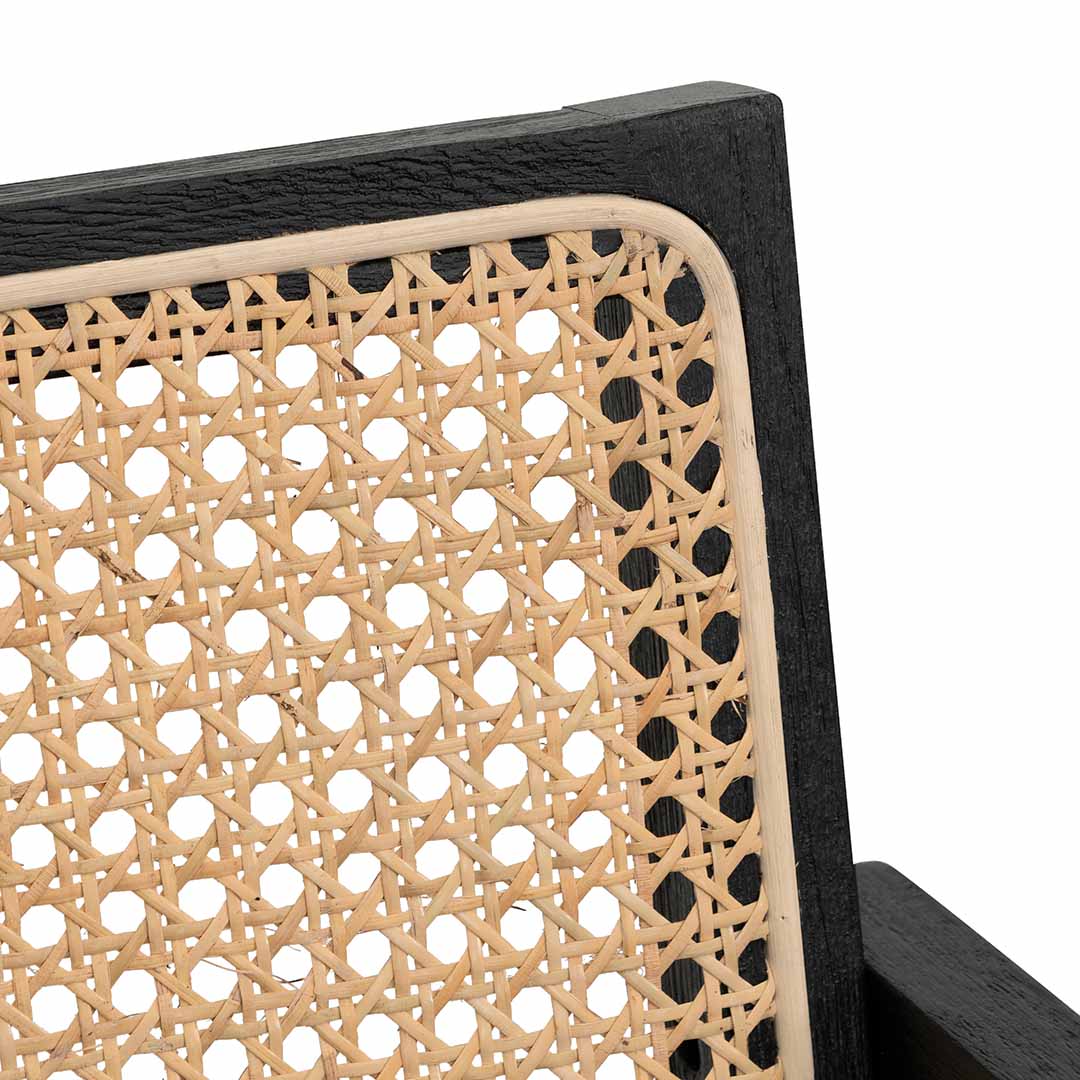 Ex Display - Castro Rattan Dining Chair - Black Dining Chair Chic-Core