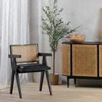 Castro Rattan Dining Chair - Black Dining Chair Chic-Core   