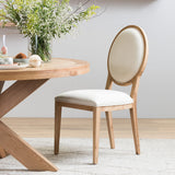 Set of 2 - Lula Natural Dining Chair - Dawn Beige Dining Chair LJ-Core