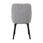 Set of 2 - Acosta Dining Chair - Pepper Boucle in Black Legs Dining Chair St Chairs-Core   