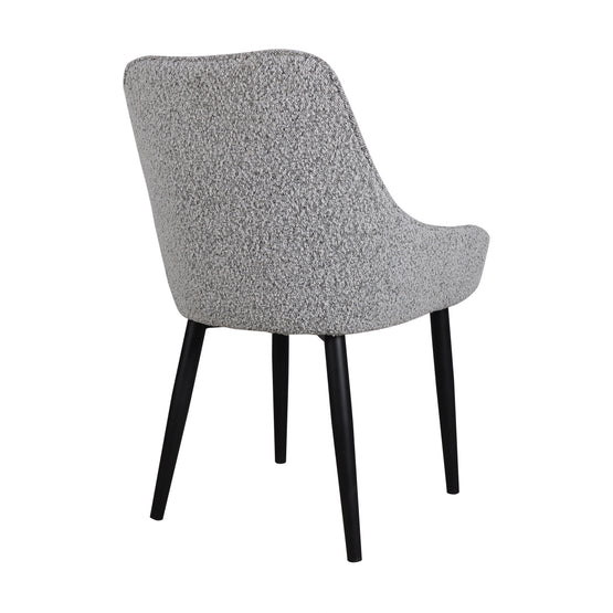 Set of 2 - Acosta Dining Chair - Pepper Boucle in Black Legs Dining Chair St Chairs-Core   