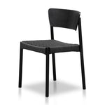 Set of 2 - Filiberto Rope Seat Dining Chair - Black Dining Chair Swady-Core   