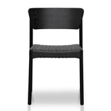 Set of 2 - Filiberto Rope Seat Dining Chair - Black Dining Chair Swady-Core   