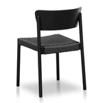 Set of 2 - Filiberto Rope Seat Dining Chair - Black Dining Chair Swady-Core   