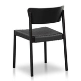 Set of 2 - Filiberto Rope Seat Dining Chair - Black Dining Chair Swady-Core   