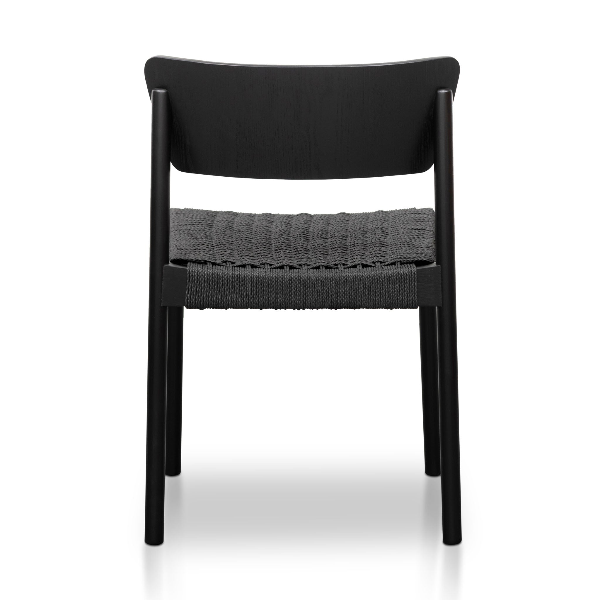 Set of 2 - Filiberto Rope Seat Dining Chair - Black Dining Chair Swady-Core   