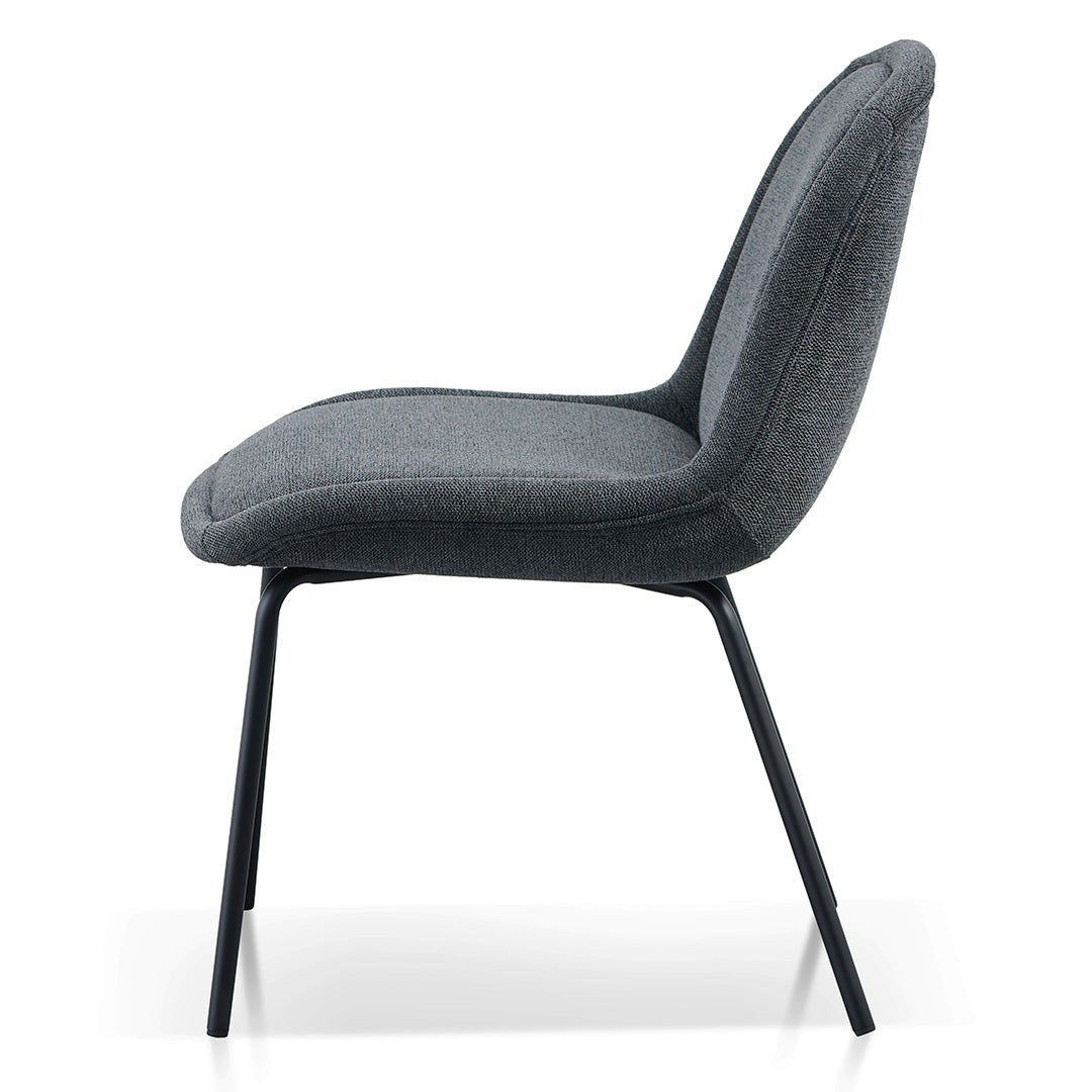 Ex Display - Robles Fabric Dining Chair - Charcoal Grey Dining Chair Freehold-Core