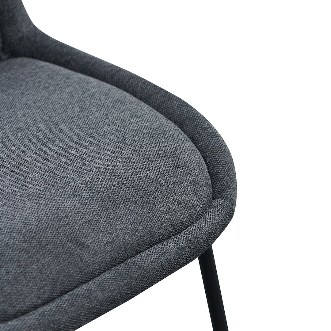 Ex Display - Robles Fabric Dining Chair - Charcoal Grey Dining Chair Freehold-Core
