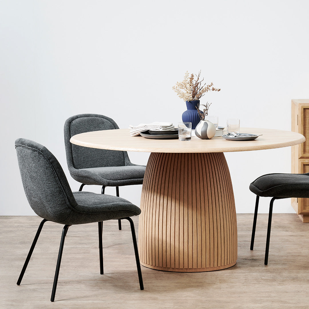 Ex Display - Robles Fabric Dining Chair - Charcoal Grey Dining Chair Freehold-Core