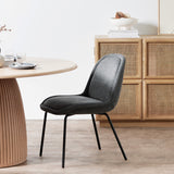 Ex Display - Robles Fabric Dining Chair - Charcoal Grey Dining Chair Freehold-Core