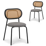 Set of 2 -Woodard Dining Chair - Spec Charcoal Dining Chair Sendo-Core   