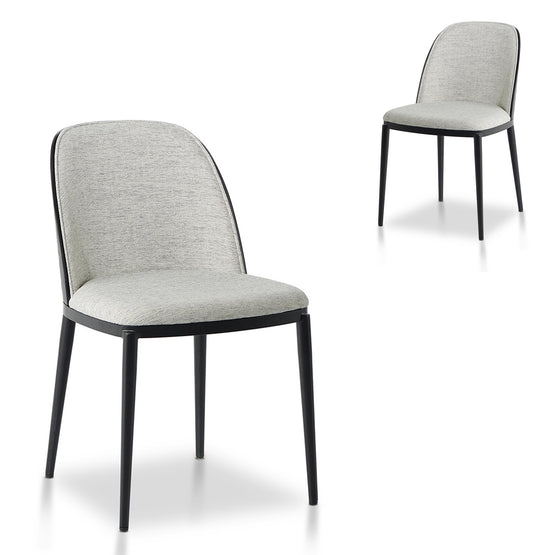 Set of 2 - Paxton Dining Chair - Silver Grey