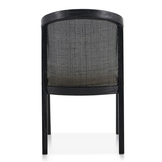 Set of 2 - Margie Black ELM Dining Chair - Light Beige