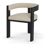 Ex Display - Miles Black ELM Dining Chair - Light Beige Dining Chair LJ-Core   
