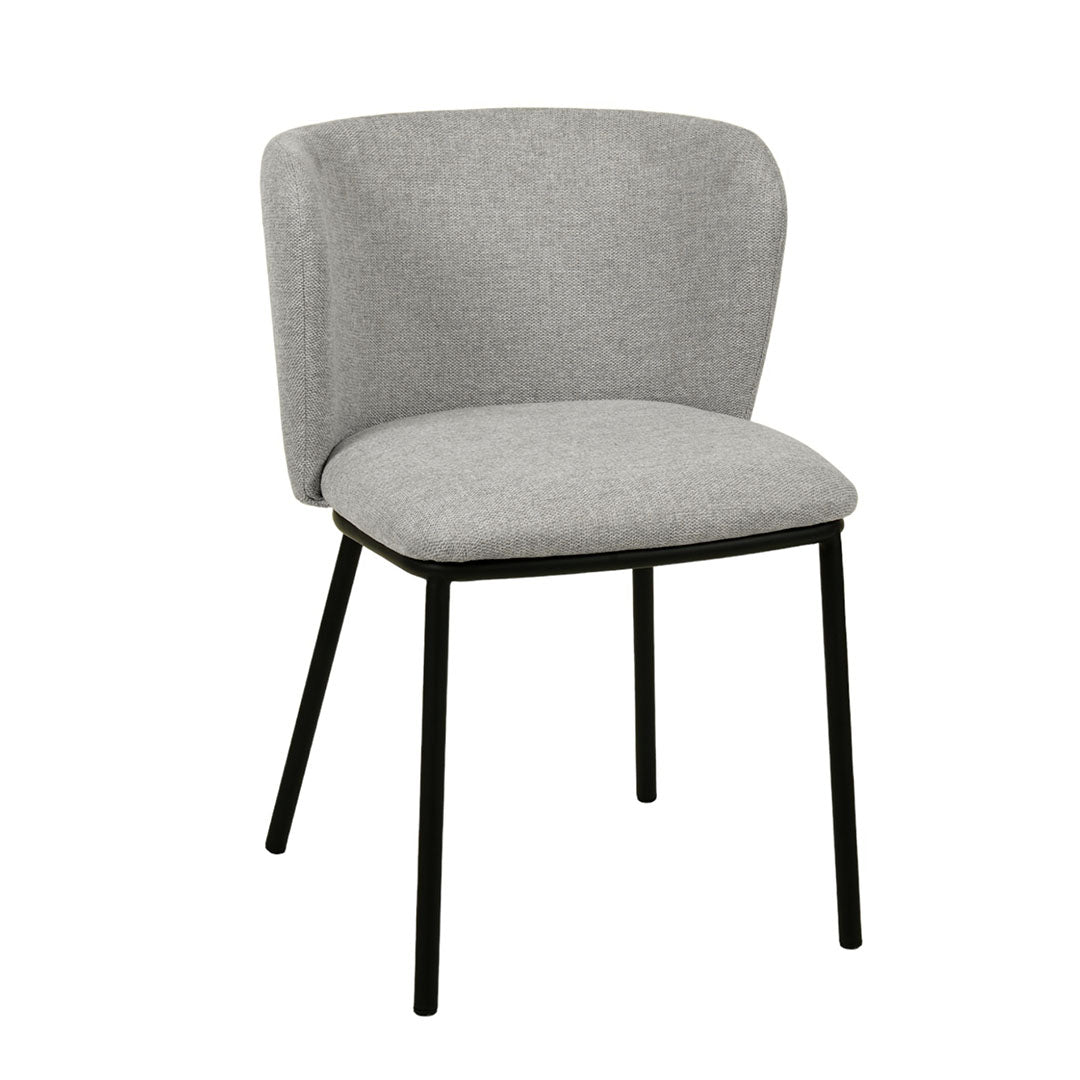 Ex Display - Flossie Fabric Dining Chair - Coastal Light Grey Dining Chair Freehold-Core