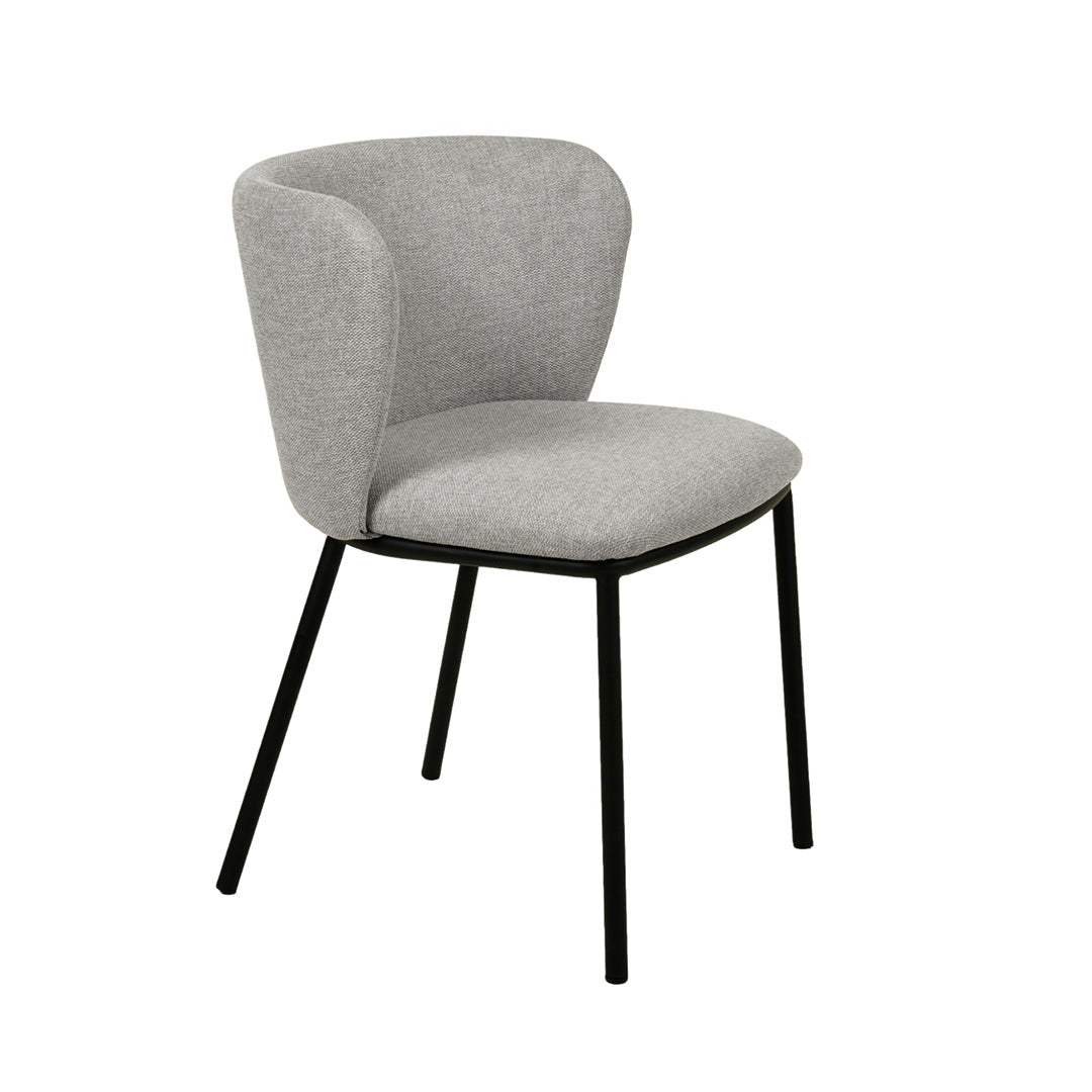 Ex Display - Flossie Fabric Dining Chair - Coastal Light Grey Dining Chair Freehold-Core