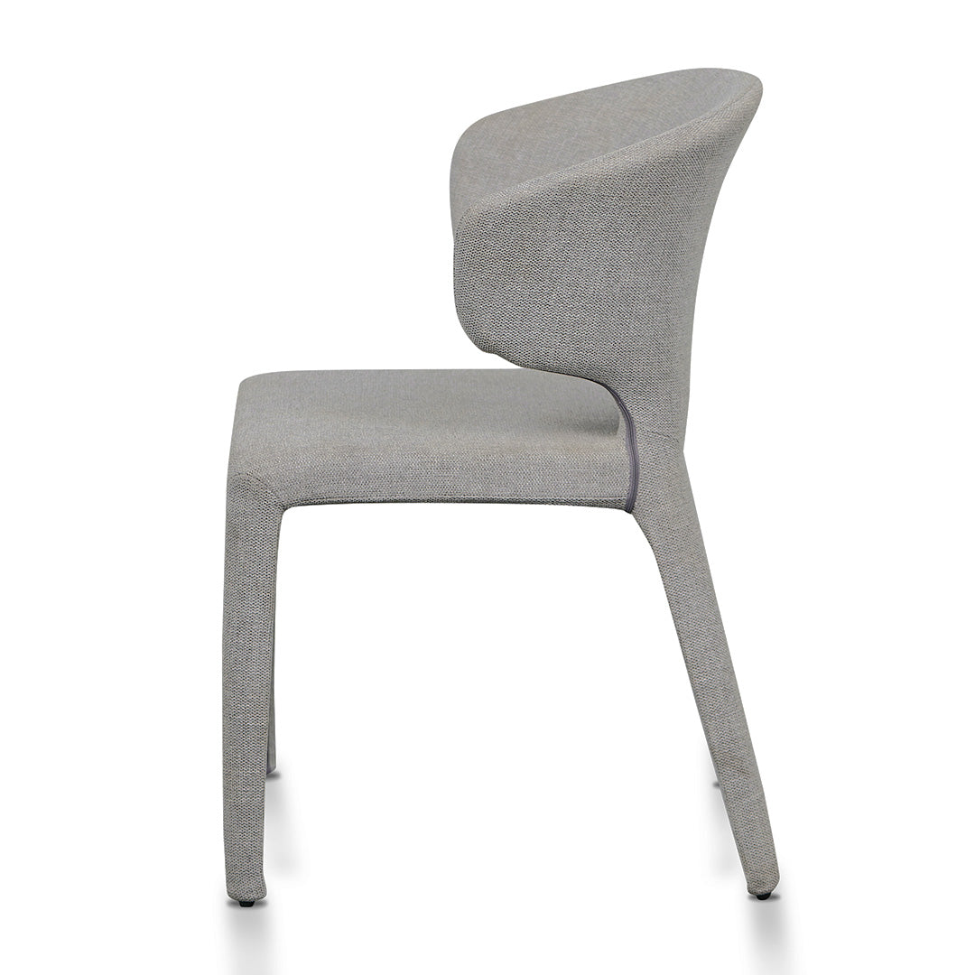 Set of 2 - Pollard Fabric Dining Chair - Coastal Light Grey Dining Chair Freehold-Core   