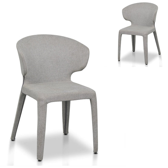 Ex Display - Pollard Fabric Dining Chair - Coastal Light Grey Dining Chair Freehold-Core   