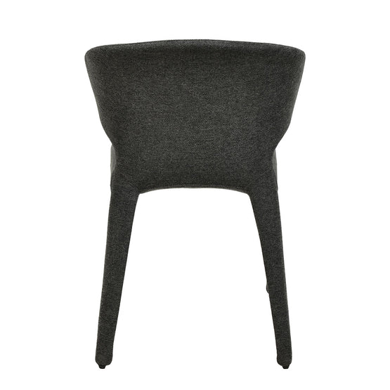 Set of 2 Pollard Fabric Dining Chair Charcoal Grey Interior Secrets