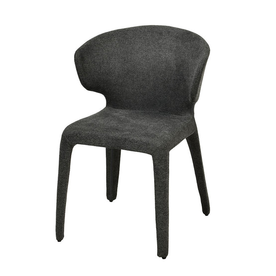 Set of 2 Pollard Fabric Dining Chair Charcoal Grey Interior Secrets