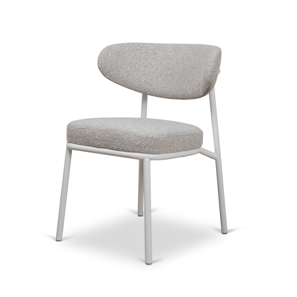 Ex Display - Ambrosi White Dining Chair - Clay Grey Dining Chair Freehold-Core