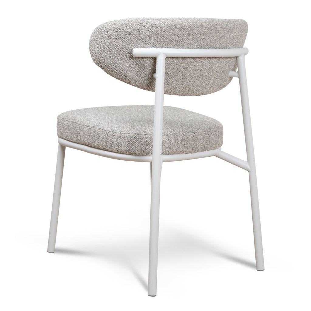 Ex Display - Ambrosi White Dining Chair - Clay Grey Dining Chair Freehold-Core