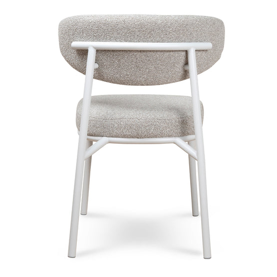 Set of 2 - Ambrosi White Dining Chair - Clay Grey