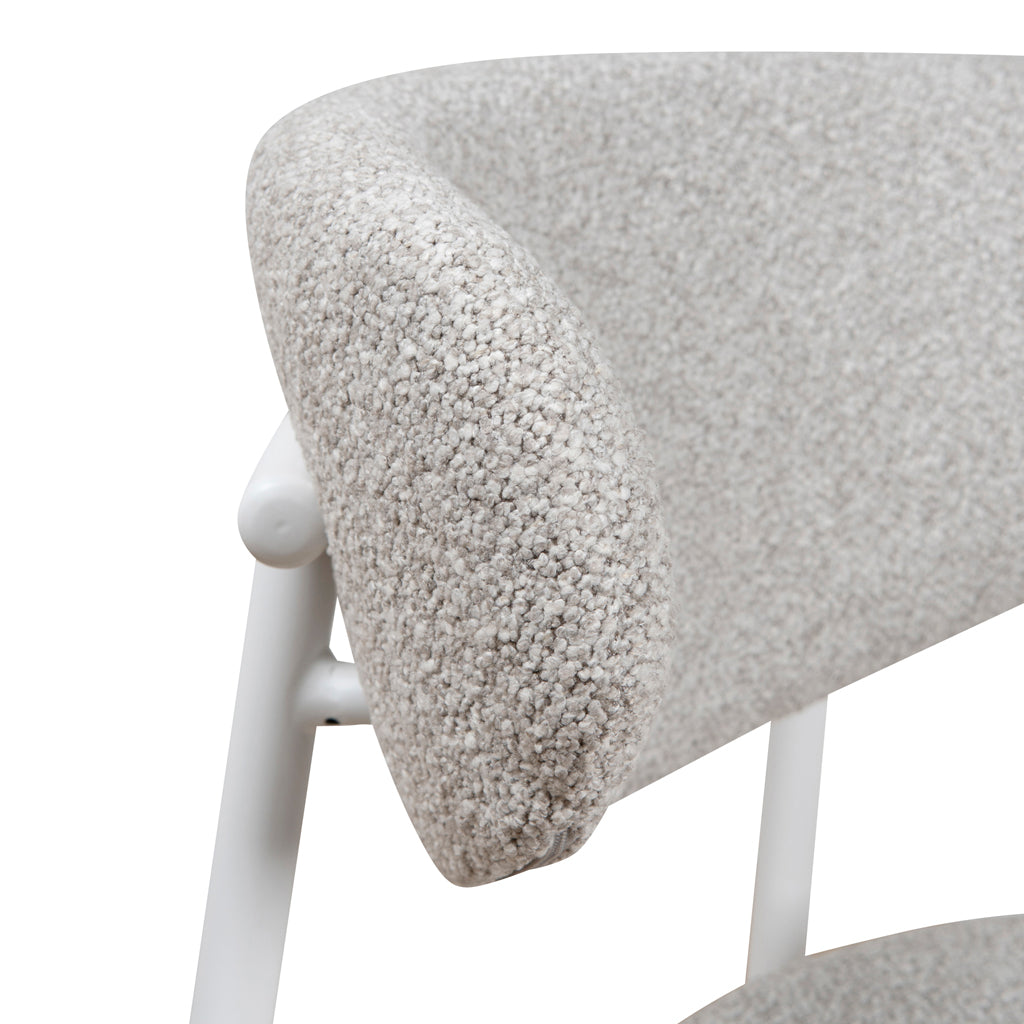 Ex Display - Ambrosi White Dining Chair - Clay Grey Dining Chair Freehold-Core