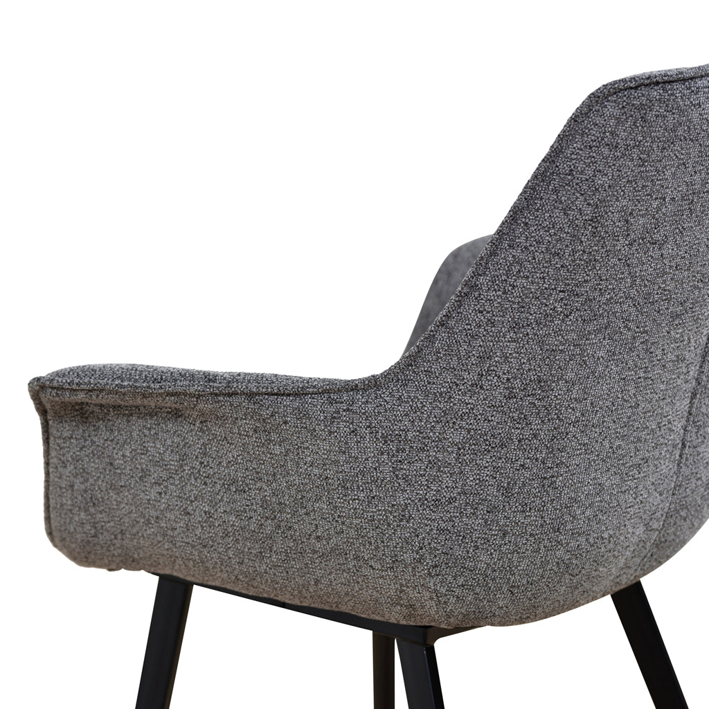 Set of 2 - Nola Fabric Dining Chair - Spec Charcoal Dining Chair Sendo-Core   